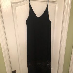 Black, crochet strappy dress